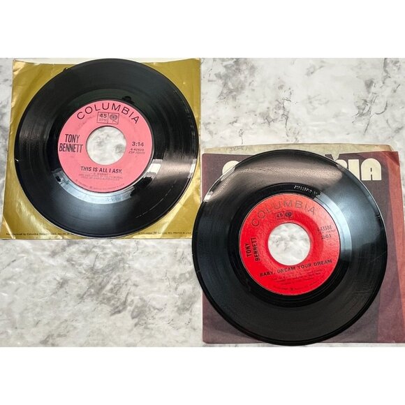 Tony Bennett 45 Record Lot of 10 Easy Listening Pop The Summer Knows - Picture 6 of 7